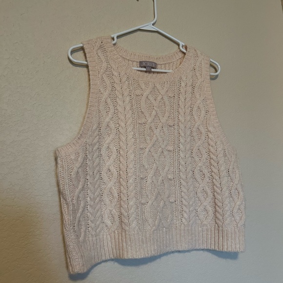 J. Crew Cream Cable Knit Sleeveless Top - Picture 3 of 8